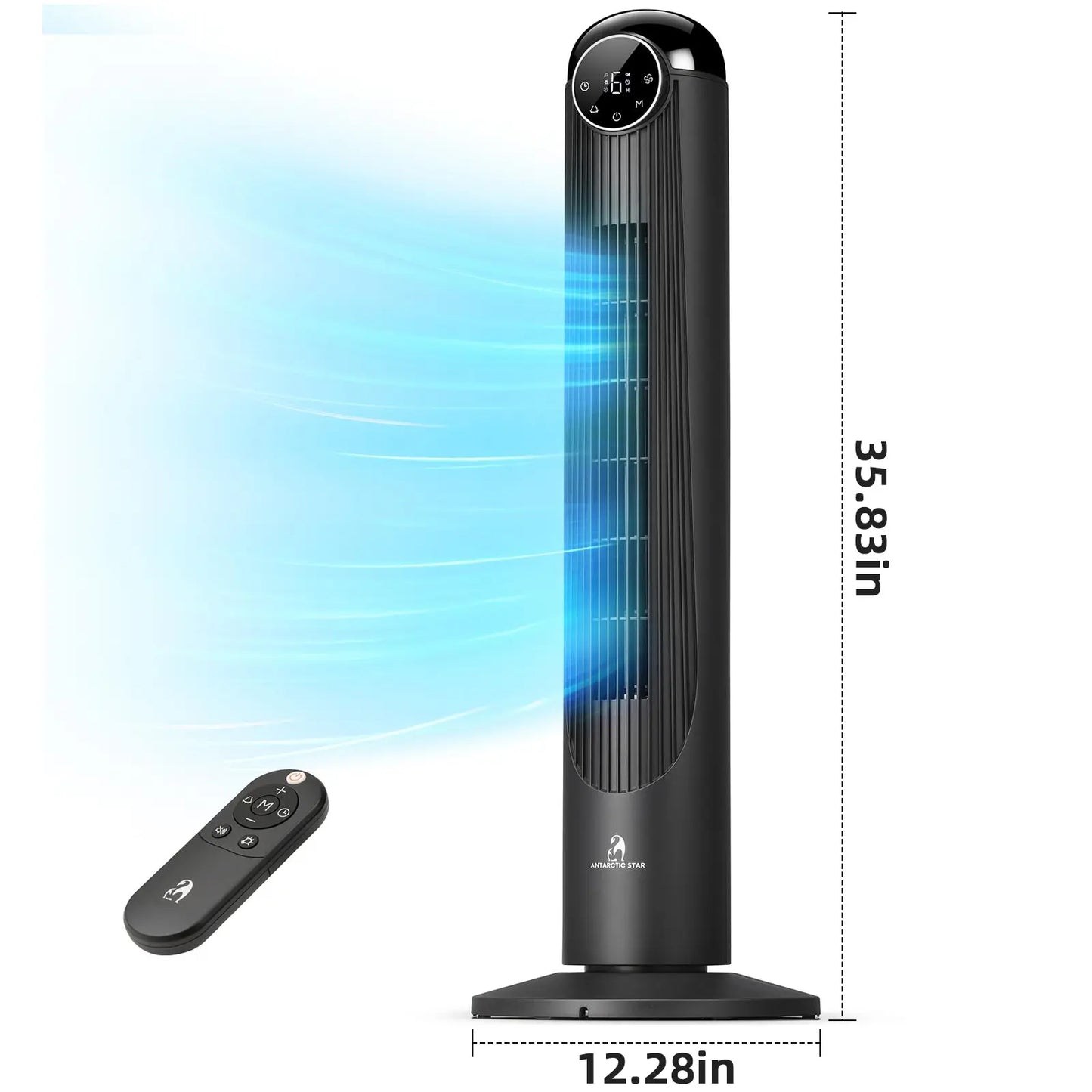 Smart Tower Fan with Quiet Cooling, Remote Control & Oscillation