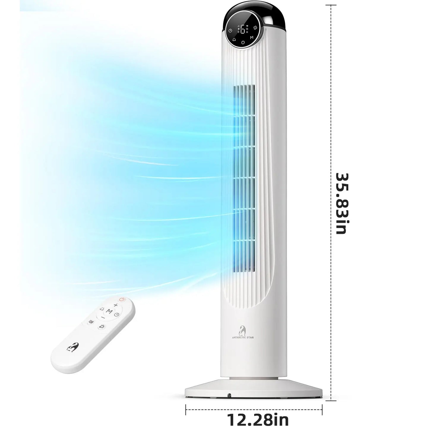 Smart Tower Fan with Quiet Cooling, Remote Control & Oscillation