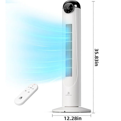 Smart Tower Fan with Quiet Cooling, Remote Control & Oscillation