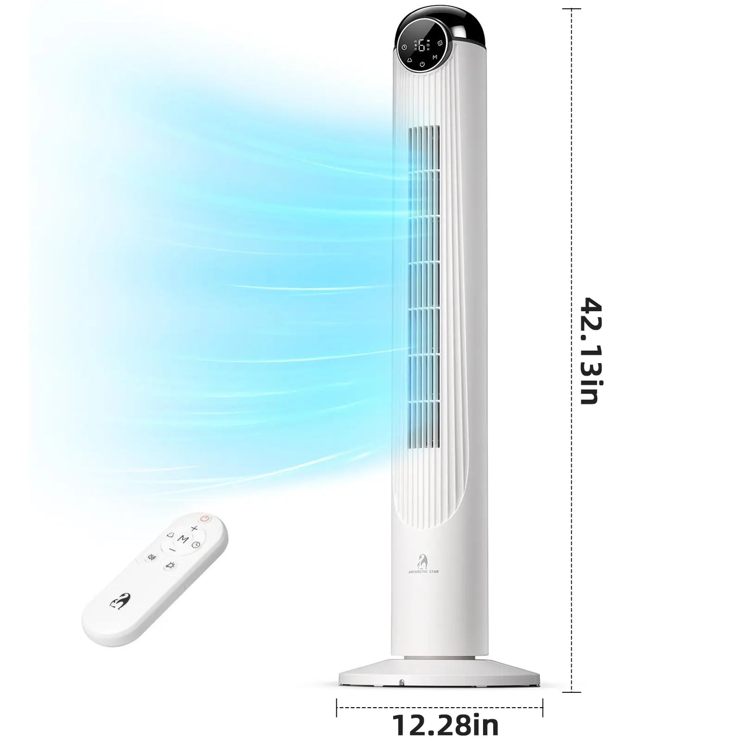 Smart Tower Fan with Quiet Cooling, Remote Control & Oscillation