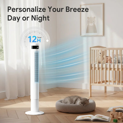 Smart Tower Fan with Quiet Cooling, Remote Control & Oscillation